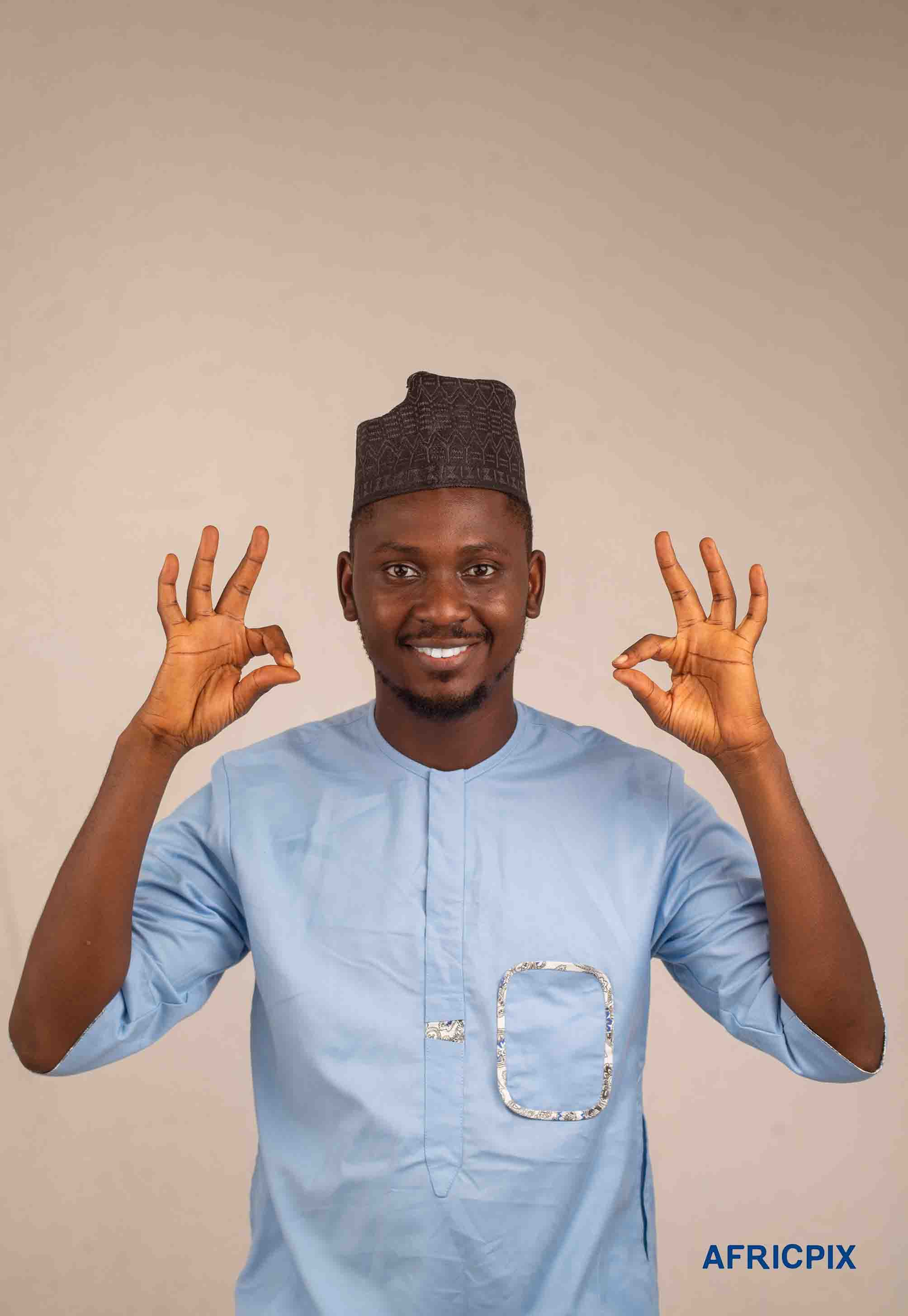 Nigeria Hausa Man Hands Showing good sign