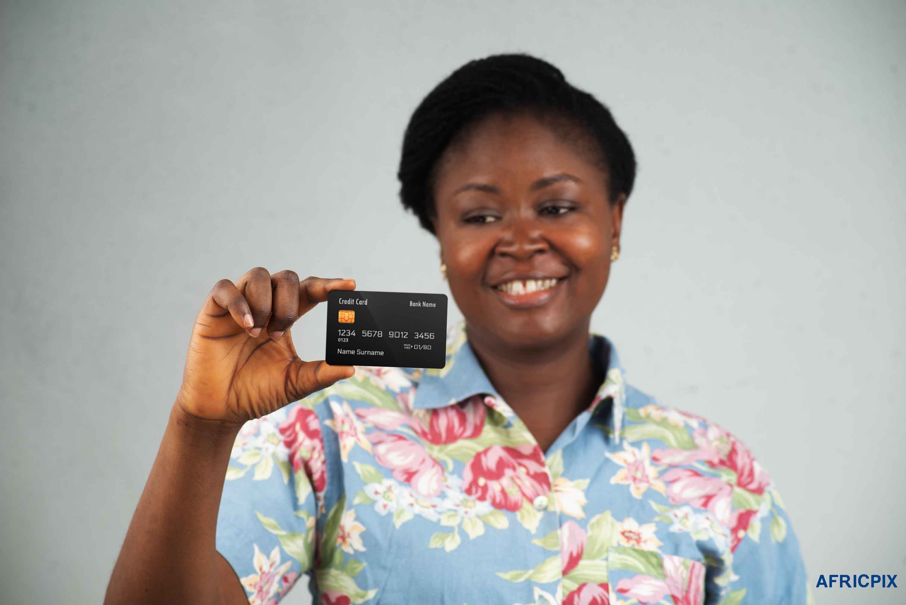 Nigeria Woman Holding ATM